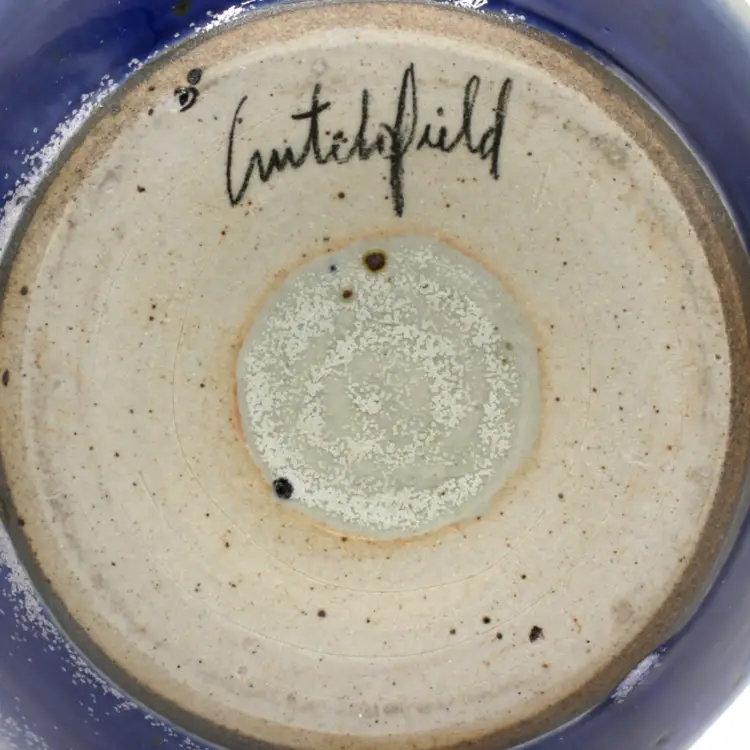 Vintage Studio Art Pottery Vase by William Crutchfield Hand Thrown Stoneware