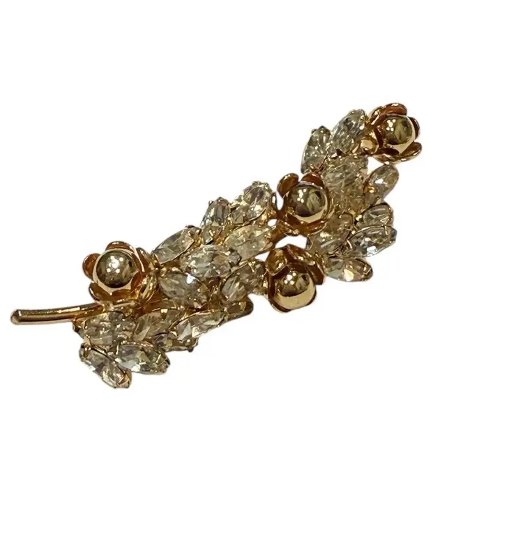 Vintage Clear Rhinestone Brooch
