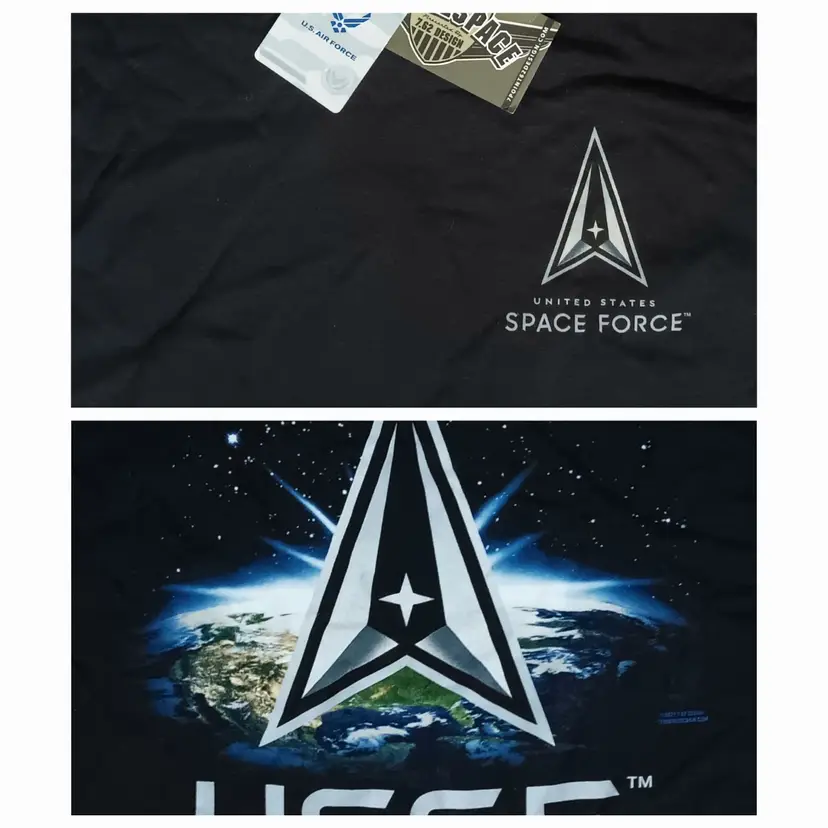 US Space Force USSF Earth Logo t-shirt 7.62 Design Star Trek Military Air Force