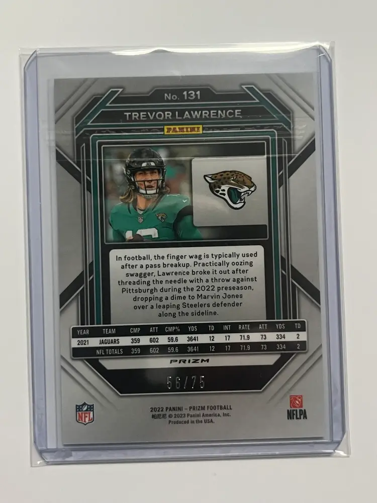 2022 Prizm Trevor Lawrence #131 Green Scope 56/75