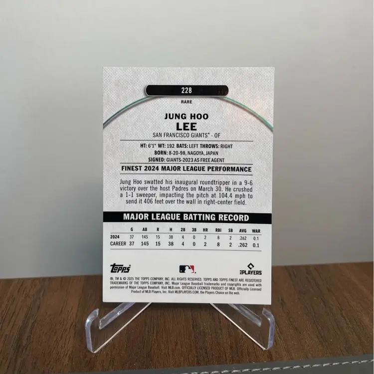 Jung Hoo Lee (San Francisco Giants) 2025 Topps Finest Rare
