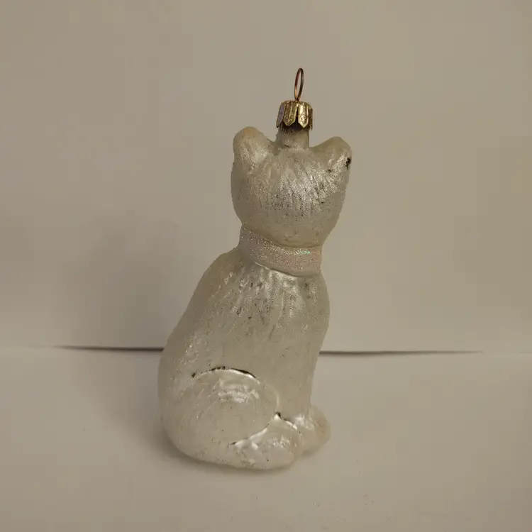 Christopher Radko "Felina's Heart" 1998 Breast Cancer Awareness Glass Ornament. 6 inches high.