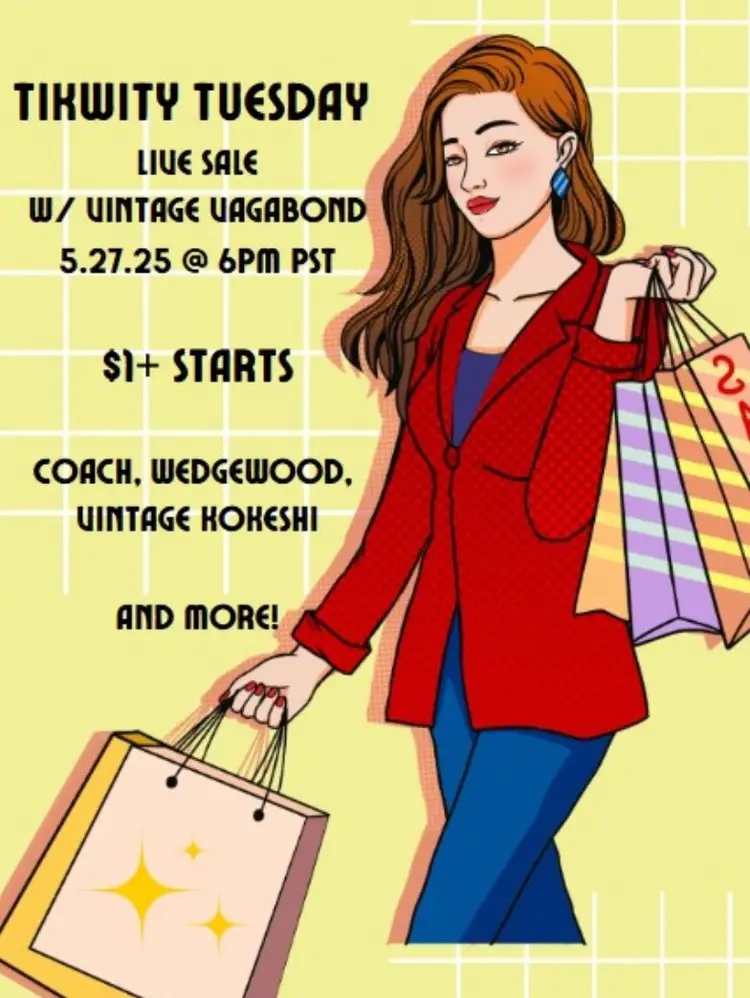 50 Items Pre-loaded For Tikwity Tuesday! See You @ 6pm PST! Vintage Goodness Added