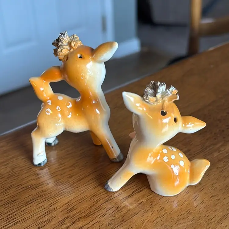 Vintage Deer Salt & Pepper Shakers