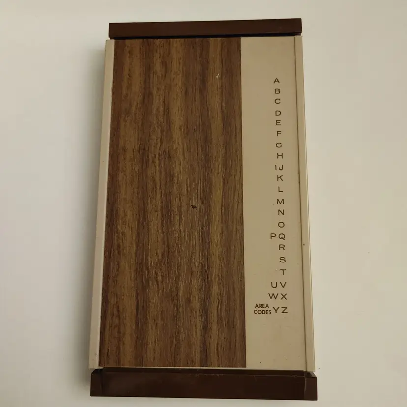 Bates Office Desk Address Flip Book. Some pages written in. Back came off but can be put back on.