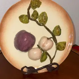 3D Handpainted Apple Franciscan Plate