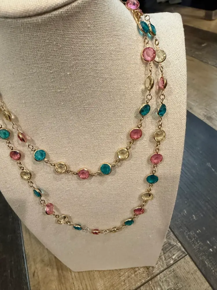 Vintage Swarovski Spring Colored Necklace