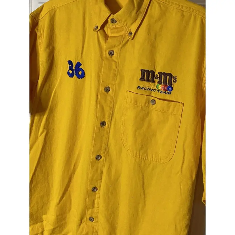 Ernie Irvan Shirt Mens Medium M&Ms Racing Team Nascar MB2 Motorsports Button Up