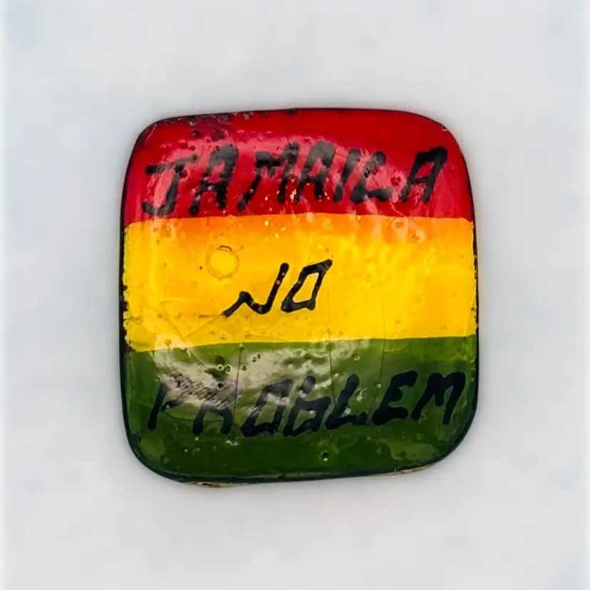 Jamaica “No Problem” Souvenir Pin – Red, Yellow & Green Reggae Colors
