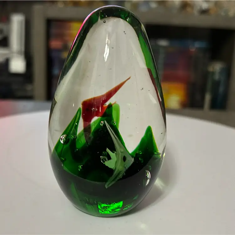 Under The Sea Art Glass Paperweight