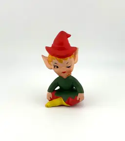 Vintage MCM Ceramic Elf Figurine 2”x 1.25”x 3.25”