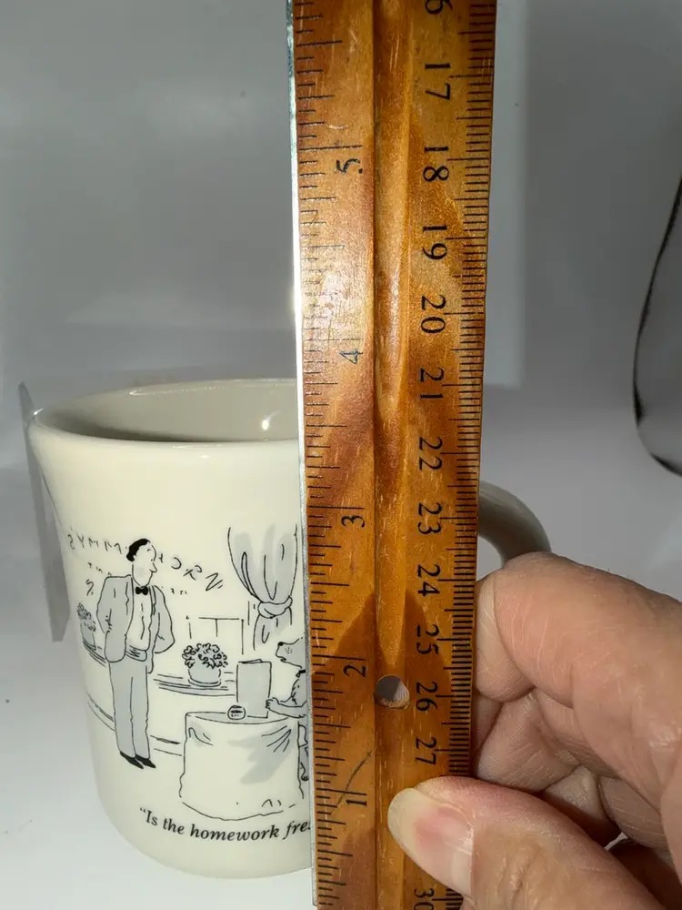 FISHS EDDY NEW YORKER CARTOON Dog “Is the Homework Fresh” COFFEE TEA MUG