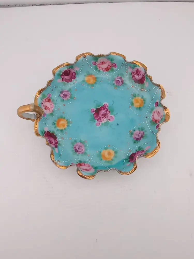 Handpainted vintage trinket dish