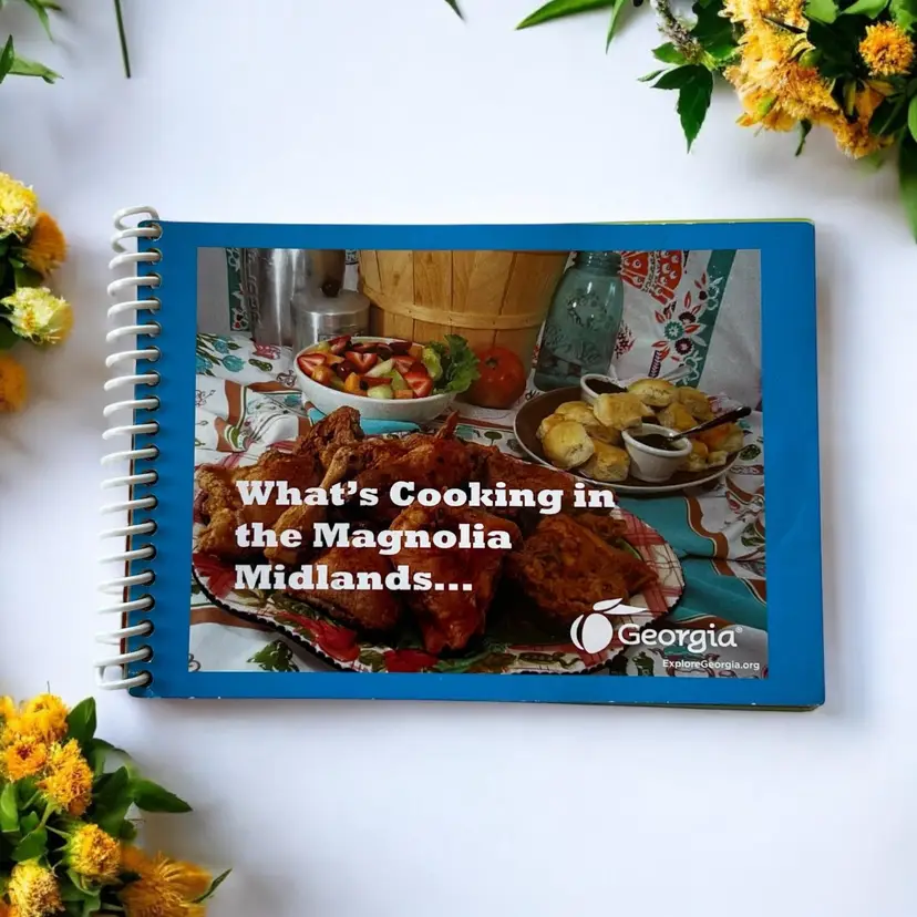 Whats Cooking in the Magnolia Midlands. Vintage HTF Georgia Cookbook Recipe Book. Southern Classics Spiral Bound Obscure