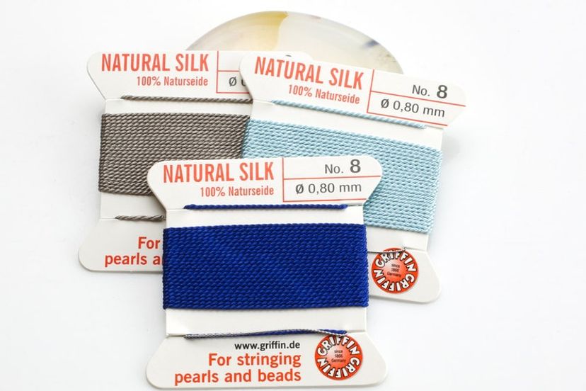 TEN 10 Packets Griffin Silk Cord (66 feet). Beading String With needles ...