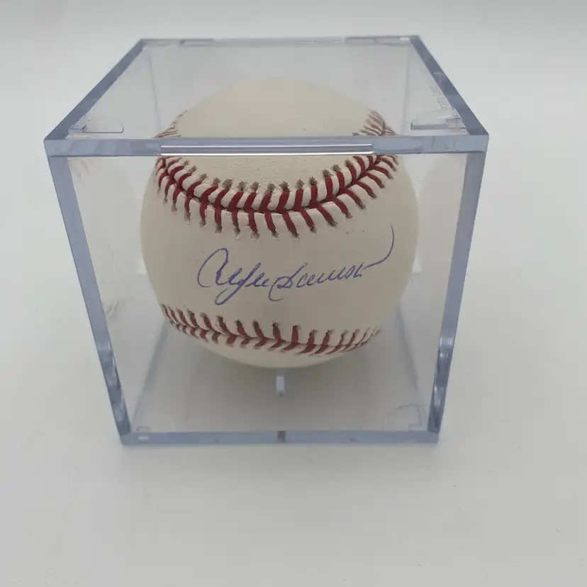 Andre Dawson Autographed Rawlings Official Major League Baseball w/ Display Case