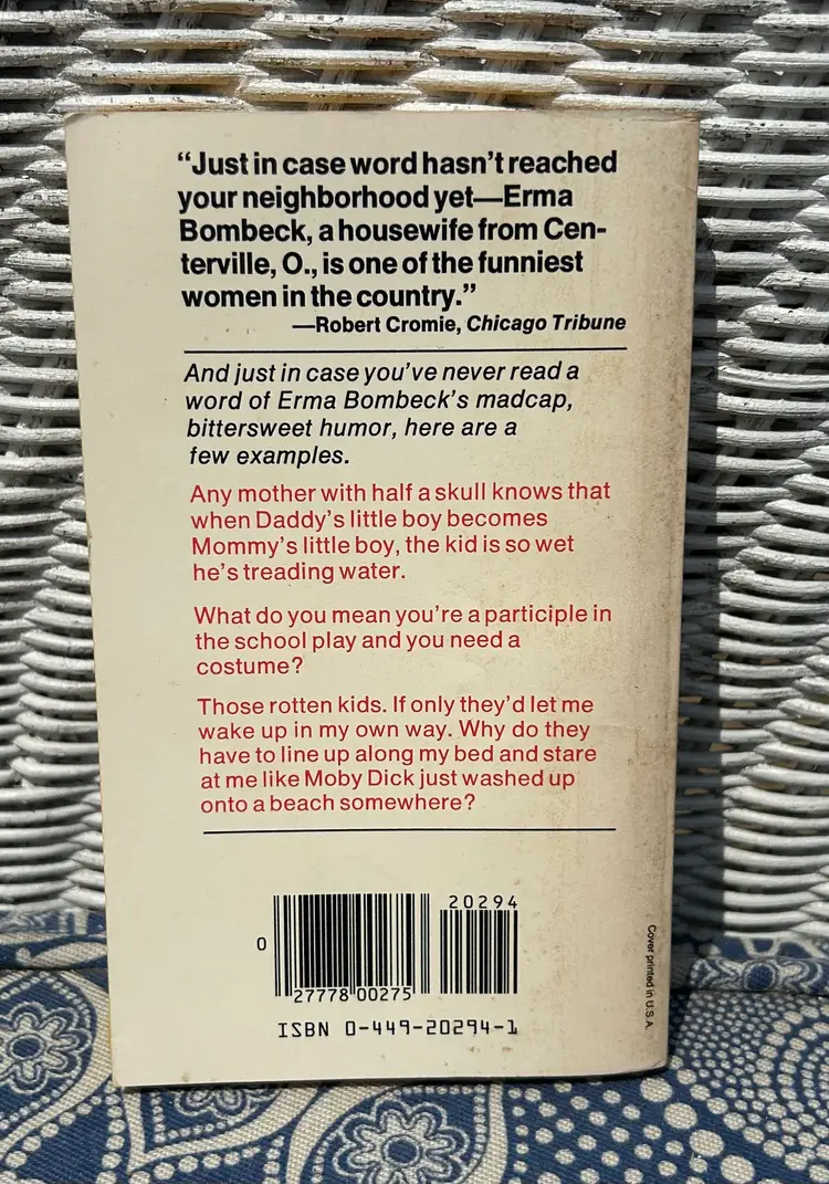 Vintage 'At Wit's End' by Erma Bombeck Vintage Fawcett Crest Book 1975