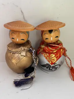 100TH LIVE THANK YOU: Pair Of Vintage Kokeshi Dolls