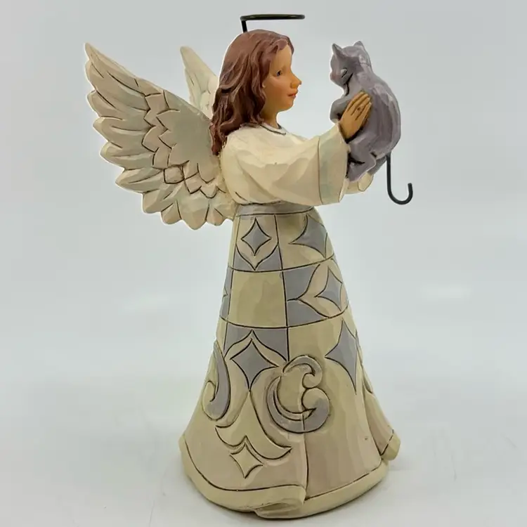 Jim Shore 2007 “Faithful Friend” Angel & Kitten Figure 5.25”