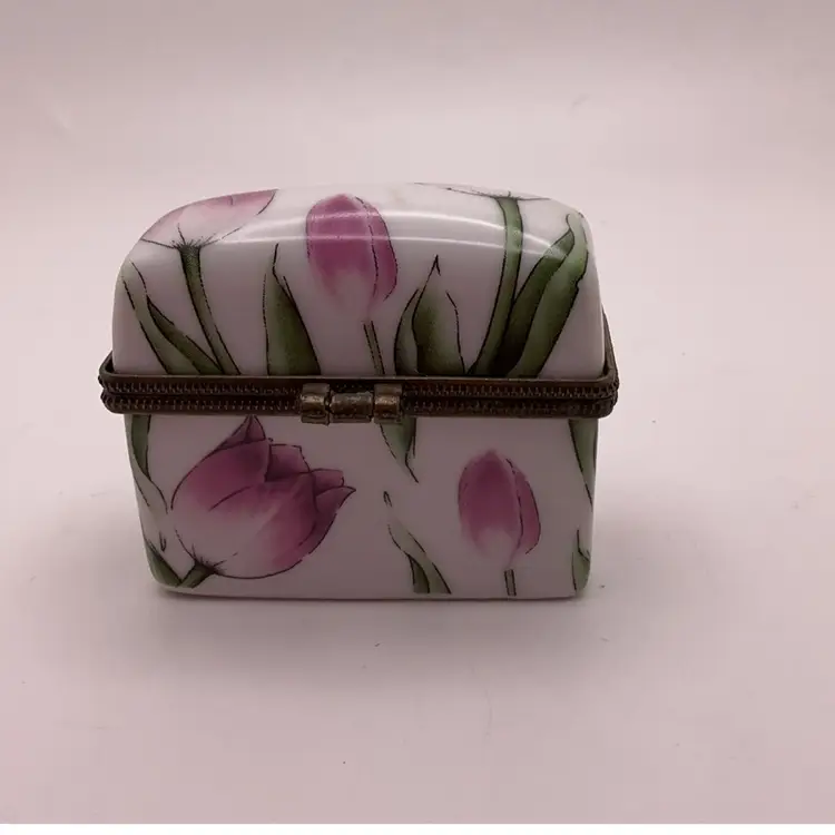 FFF Trinket Box Tulips Flowers 2”
