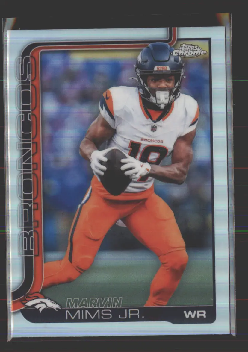 Marvin Mims Jr. 2025 Topps Chrome Refractor #87 - (142) - Denver Broncos