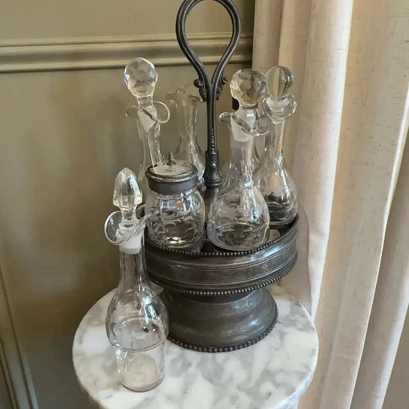 🔔 Antique Glowy Victorian Revolving Castor Cruet “Frankenset” Circa 1870s-1890s