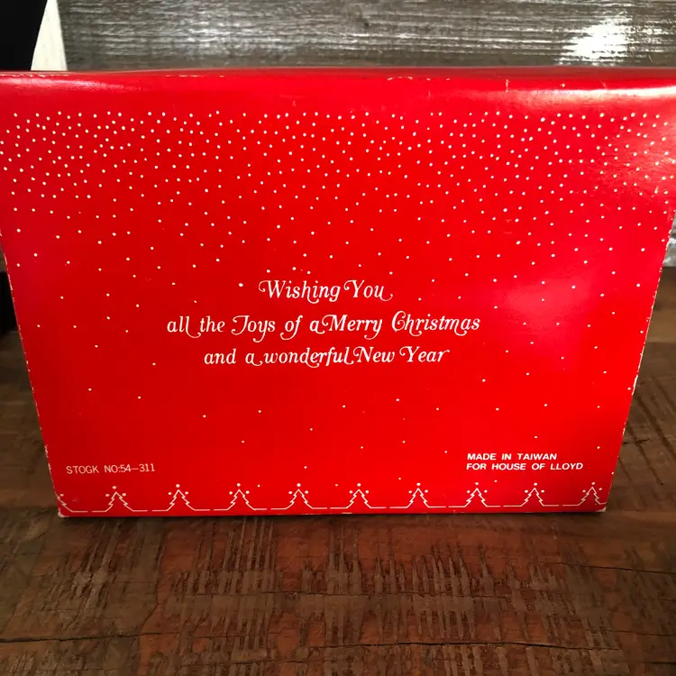 Vintage 6 White Metal Enameled Brass 3D Holiday Ornaments House Of Lloyd In Box