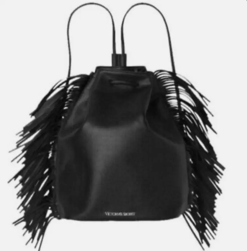 15. Victoria Secret Large Fringed Drawstring Back Oak