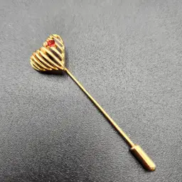 Repaired Goldtone Heart Stickpin