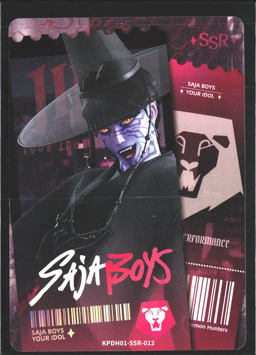 Jinu Demon Saja Boys Trading Card SSR Foil KPop Demon Hunters 2026 Kayou
