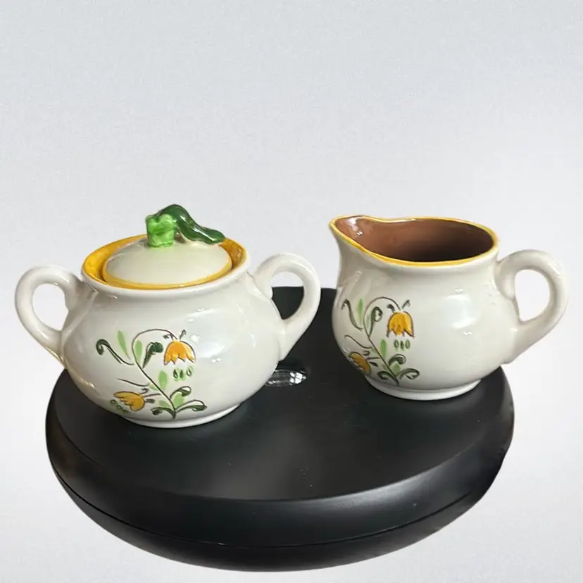 Stangl Pottery Tulip Creamer And Sugar