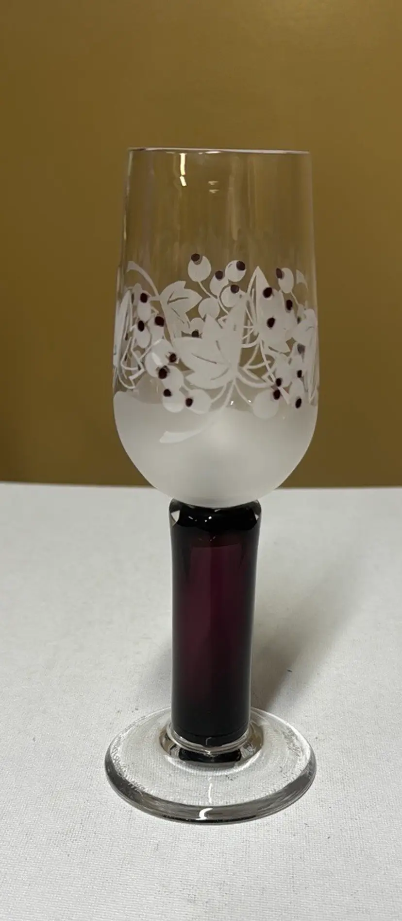 Studio Ahus Sweden Glass Goblet Hanne Dreutler Arthur Zirnsack Signed Numbered
