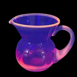 Amberina Blow glass small creamer pitcher