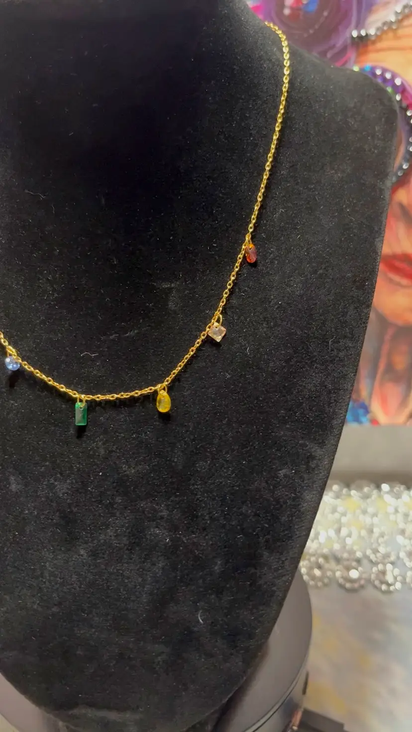 16” + 2” China w/synthetic Gemstones