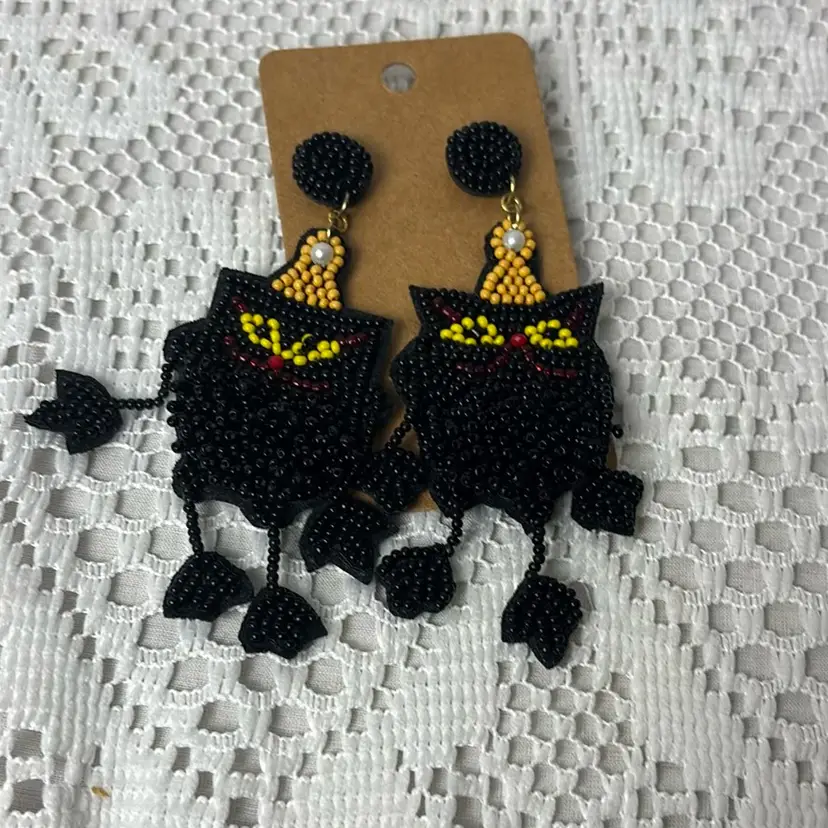 Halloween Cat Earrings