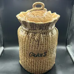 Vintage McCoy Pottery Burlap Sack Cookie Jar