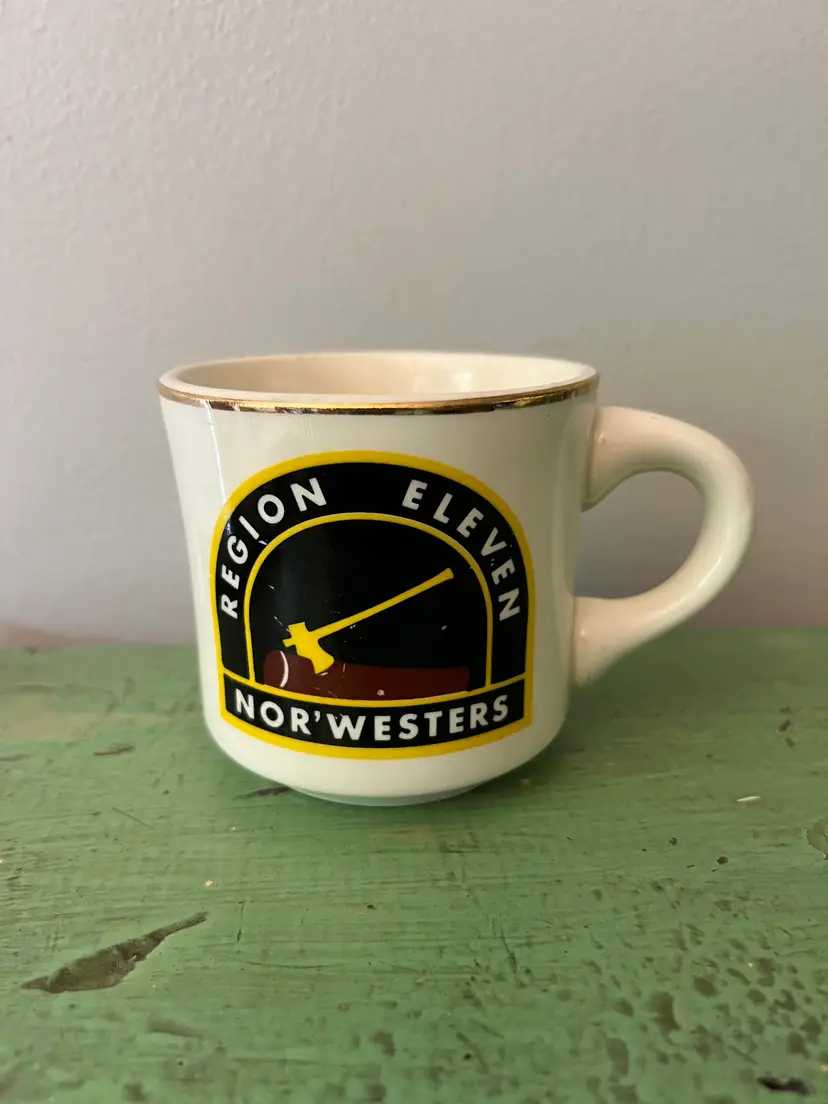 Vintage Retro Boy Scout Mug. Region 11 Eleven Nor'Westers. Boy Scouts of America Coffee Cup BSA Collectibles.
