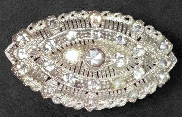 Vintage Little Nemo Art Deco Rhinestone Brooch Or Pin - Circa 1930s.