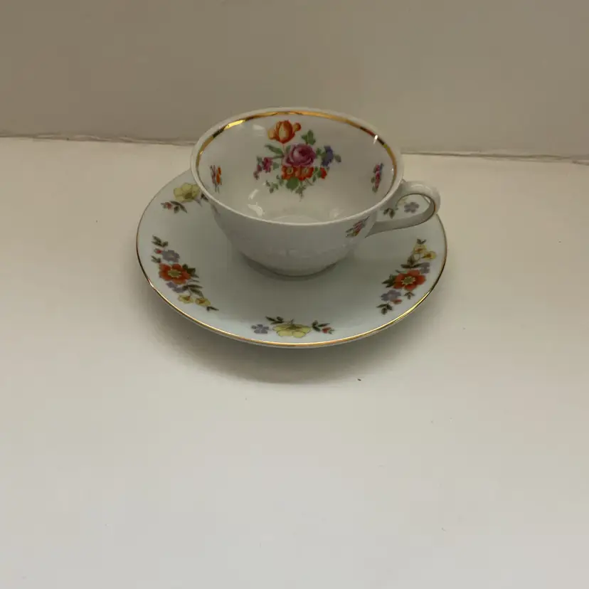 Mis-matched Teacup And Saucer
