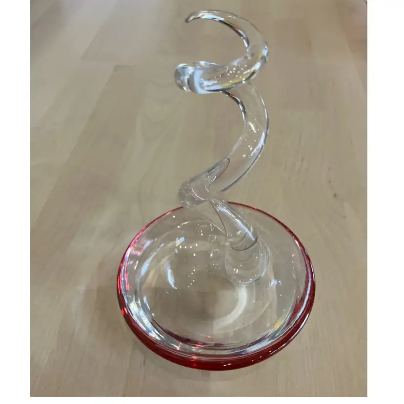 Signed 2008 Art Glass Single Stem Flower Bud Holder Vase