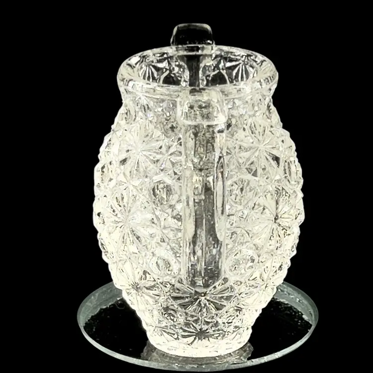 Vintage Urn Toothpick HolderGlass Daisy and Button Pattern By L E Smith