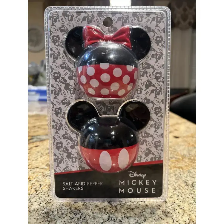 Disney Mickey House Salt and Pepper Shakers Ceramic