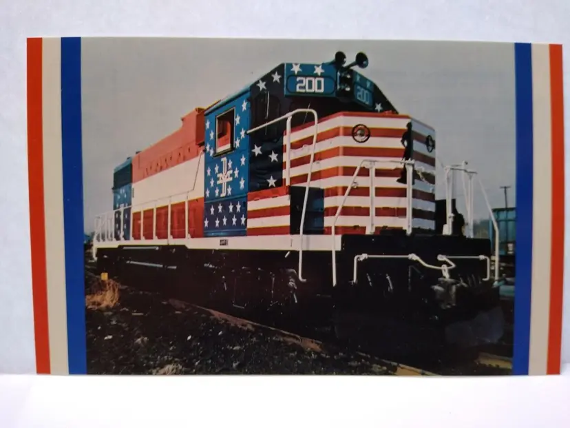 Railroad Postcard Train Railway Boston & Main Minuteman Locomotive Patriotic 200