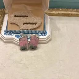 Sterling Pink Cobalt Earrings