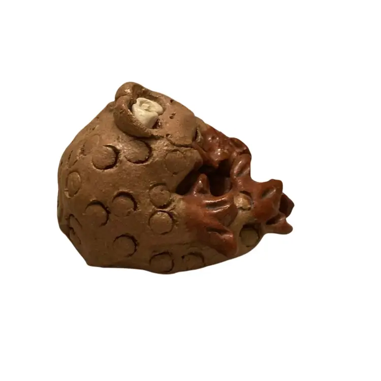 Nancy Hicks Whimsical Pottery Frog With Tongue Out