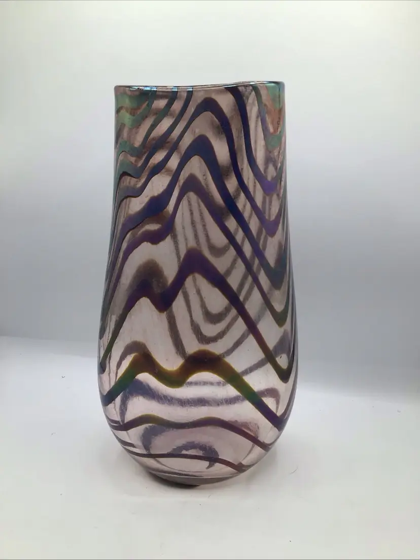 Norman Stuart Clarke Signed Dated Art Glass Vase