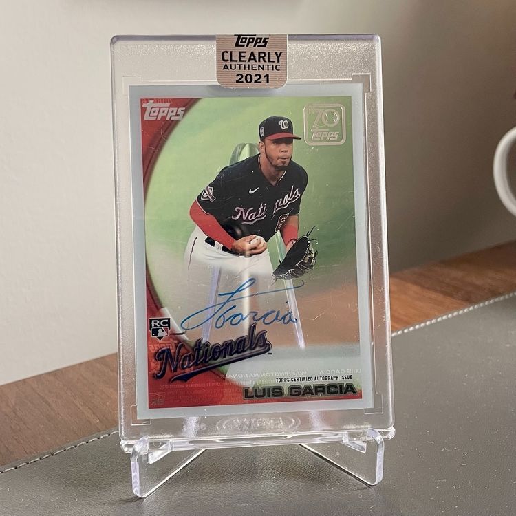 Washington Nationals Four-Card Lot: Dylan Crews Summer Superstars Pink Parallel, CJ Abrams Stadium Club Red Parallel, James Wood Finest Xfractor, Luis Garcia Jr Clearly Authentic 2021 Auto