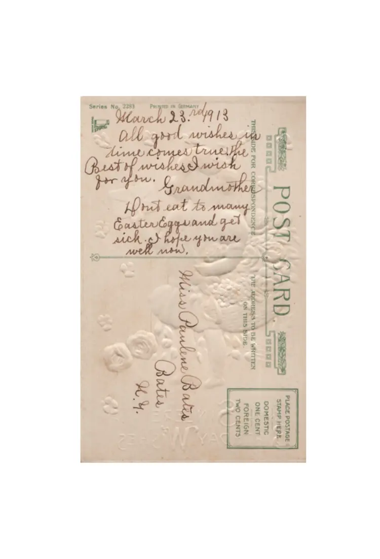 Antique Valentine Postcard Posted Divided Back Tuck's