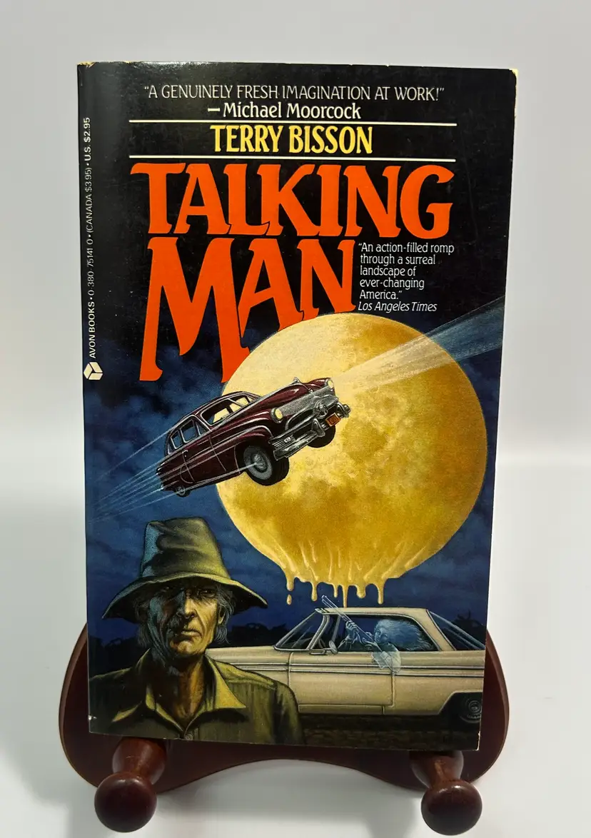 Vintage 'Talking Man' By Terry Bisson Paperback Book 1987 Avon 1st Printing