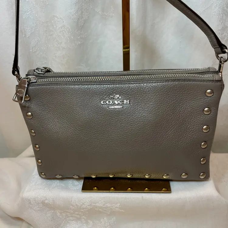 Coach Lyla Crossbody with Rivets Double Zip Compartments